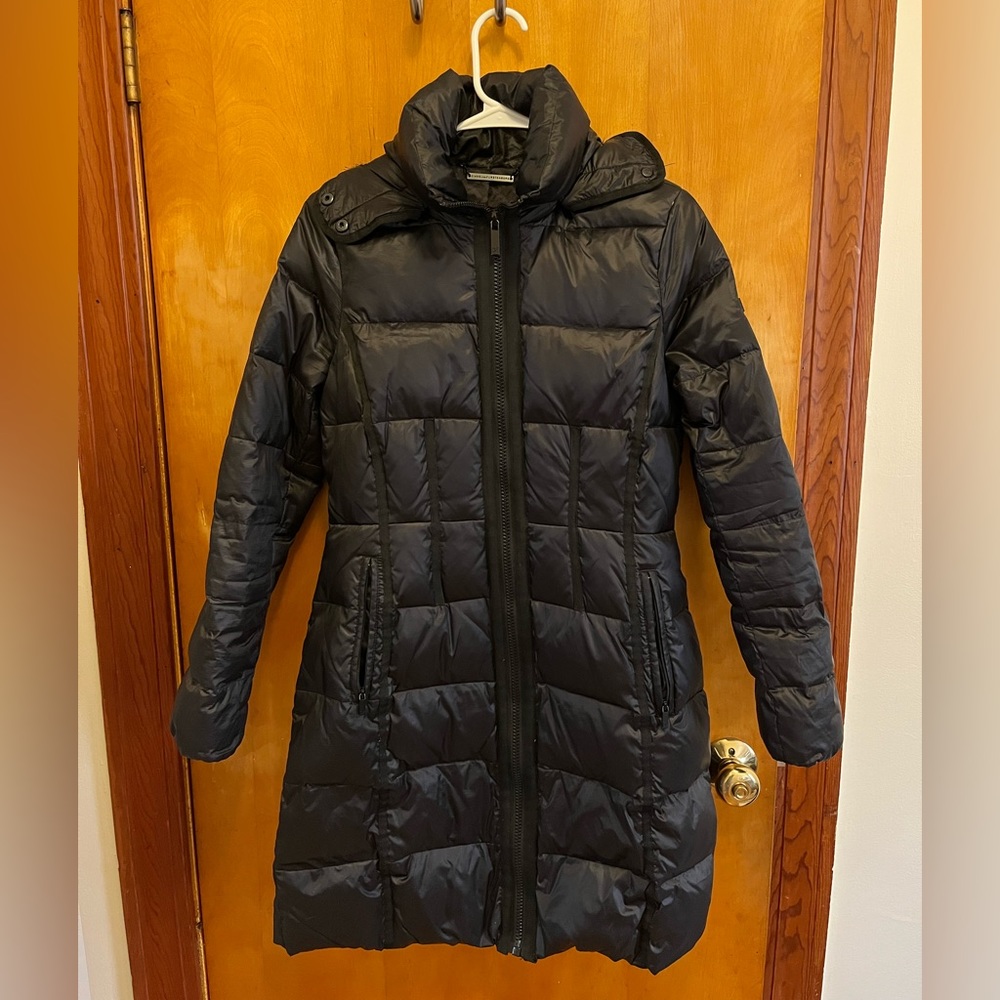 DVF Diane von Furstenberg black puffer coat
